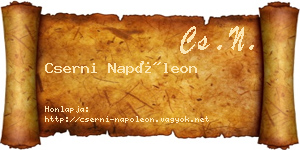 Cserni Napóleon névjegykártya